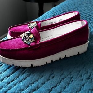 DI CHENZO shoes, size 41, beautiful pink jeweled loafer